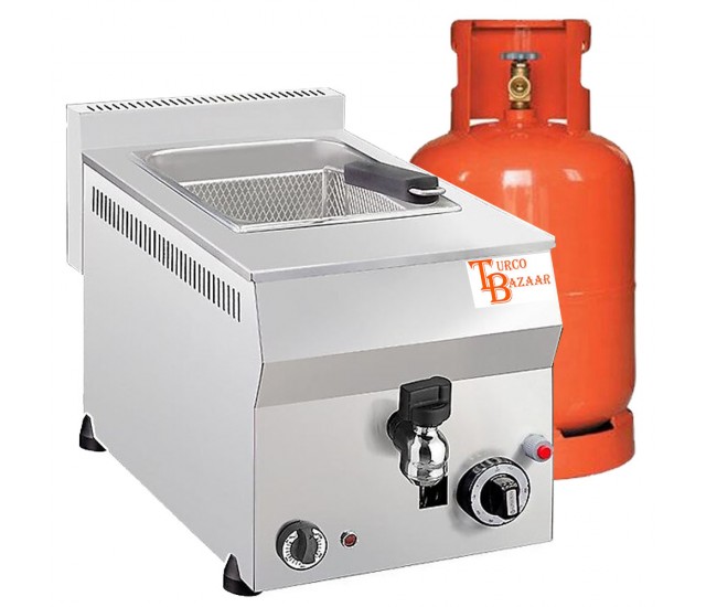 Stainless Steel Propan Gas Commercial Countertop Deep Fryer